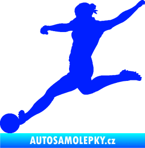 Samolepka Fotbalistka 002 levá modrá dynamic