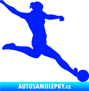 Samolepka Fotbalistka 002 pravá modrá dynamic