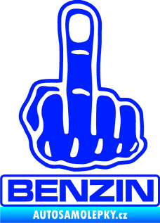 Samolepka Fuck off benzín modrá dynamic