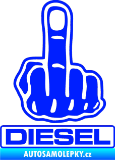 Samolepka Fuck off diesel modrá dynamic