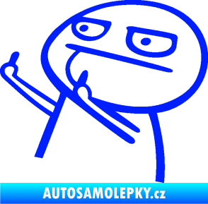 Samolepka Fuck you 003 panáček levá modrá dynamic