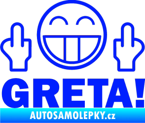 Samolepka Fuck you Greta 002 modrá dynamic