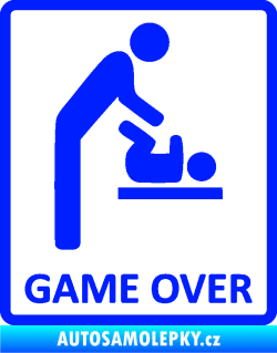 Samolepka Game over varianta baby modrá dynamic