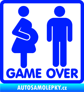 Samolepka Game over varianta jsem v tom modrá dynamic