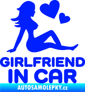 Samolepka Girlfriend in car modrá dynamic