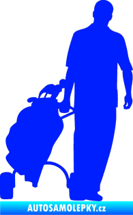 Samolepka Golfista 009 pravá modrá dynamic