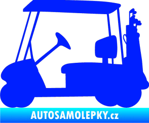 Samolepka Golfista 012 levá vozík modrá dynamic