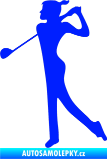 Samolepka Golfistka 016 levá modrá dynamic