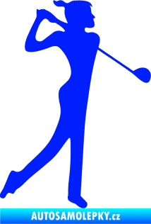 Samolepka Golfistka 016 pravá modrá dynamic