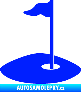 Samolepka Golfová jamka 001 pravá modrá dynamic