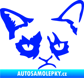 Samolepka Grumpy cat 001 pravá modrá dynamic