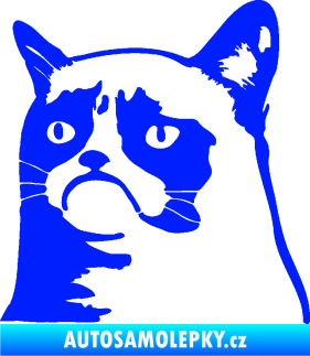Samolepka Grumpy cat 002 levá modrá dynamic