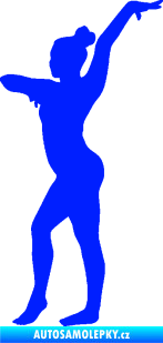 Samolepka Gymnastka 001 levá modrá dynamic