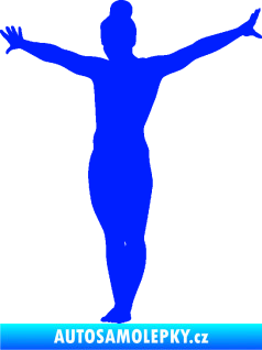 Samolepka Gymnastka 002 levá modrá dynamic