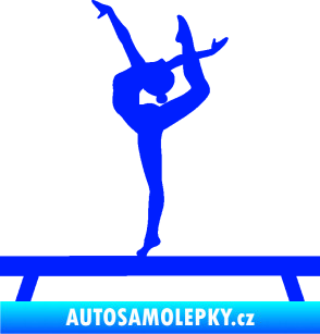 Samolepka Gymnastka 003 levá kladina modrá dynamic