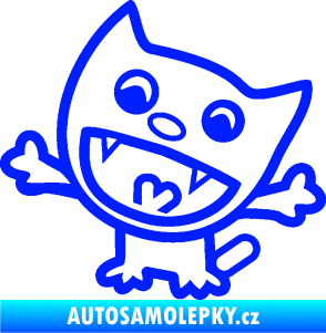 Samolepka Happy cat 001 levá modrá dynamic