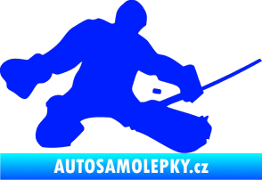 Samolepka Hokejista 015 pravá brankář modrá dynamic