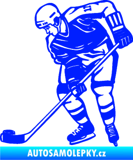 Samolepka Hokejista 029 levá modrá dynamic