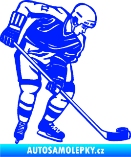 Samolepka Hokejista 029 pravá modrá dynamic