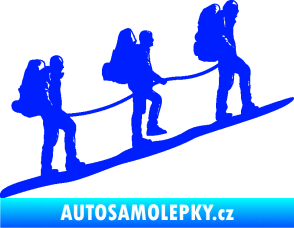 Samolepka Horolezci pravá modrá dynamic