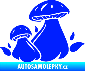 Samolepka Houby 002 pravá modrá dynamic