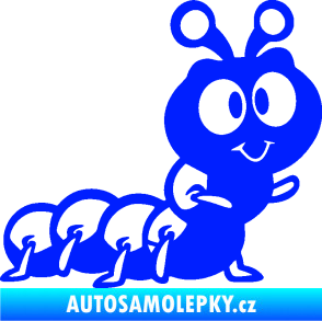 Samolepka Housenka 002 pravá modrá dynamic