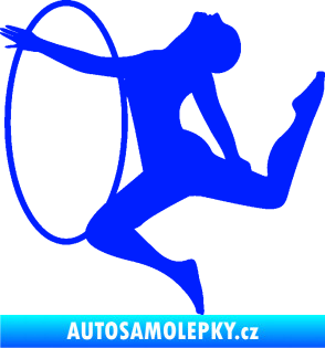 Samolepka Hula Hop 002 levá gymnastka s obručí modrá dynamic
