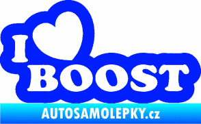 Samolepka I love boost 001 modrá dynamic