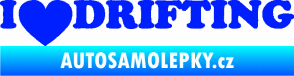 Samolepka I love drifting modrá dynamic