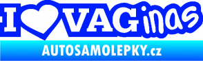 Samolepka I Love vaginas modrá dynamic