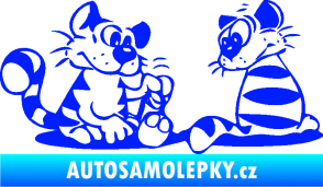 Samolepka Interiér 010 levá kočičky modrá dynamic