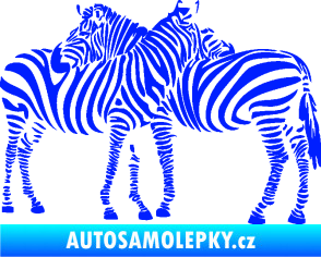 Samolepka Interiér 019 levá zebry modrá dynamic
