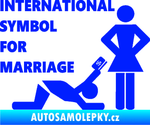 Samolepka International symbol for marriage modrá dynamic