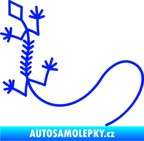 Samolepka Ještěrka 007 levá modrá dynamic