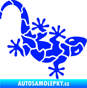 Samolepka Ještěrka 015 pravá modrá dynamic