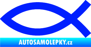 Samolepka Jesus rybička 002 křesťanský symbol modrá dynamic