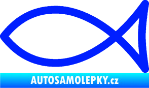 Samolepka Jesus rybička 006 křesťanský symbol modrá dynamic