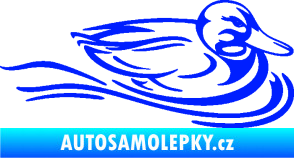 Samolepka Kachna 003 pravá ve vodě modrá dynamic