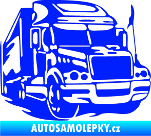 Samolepka Kamion 002 pravá nákladní auto modrá dynamic