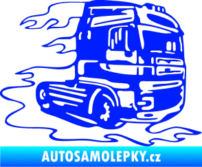 Samolepka Kamion 003 pravá nákladní auto modrá dynamic