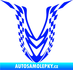 Samolepka Kapota 006 šachovnice modrá dynamic