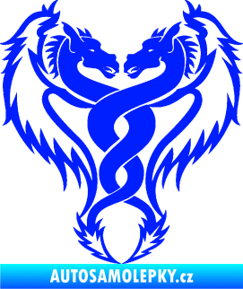 Samolepka Kapota 039 dvojitý drak modrá dynamic