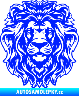 Samolepka Kapota 040 lví hlava modrá dynamic