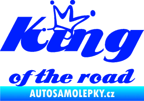 Samolepka King of the road nápis modrá dynamic