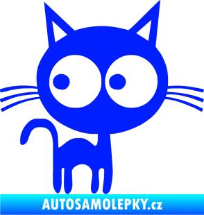 Samolepka Kočička 001 pravá modrá dynamic