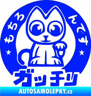 Samolepka Kočička lucky cat JDM 002  modrá dynamic