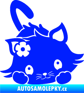 Samolepka Kočka 012 pravá modrá dynamic