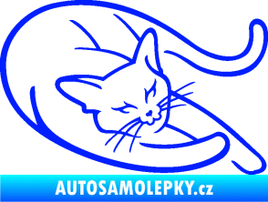 Samolepka Kočka 022 pravá modrá dynamic
