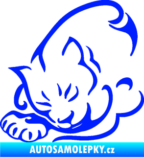 Samolepka Kočka 030 levá modrá dynamic