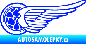 Samolepka Kolo s křídlem levá modrá dynamic